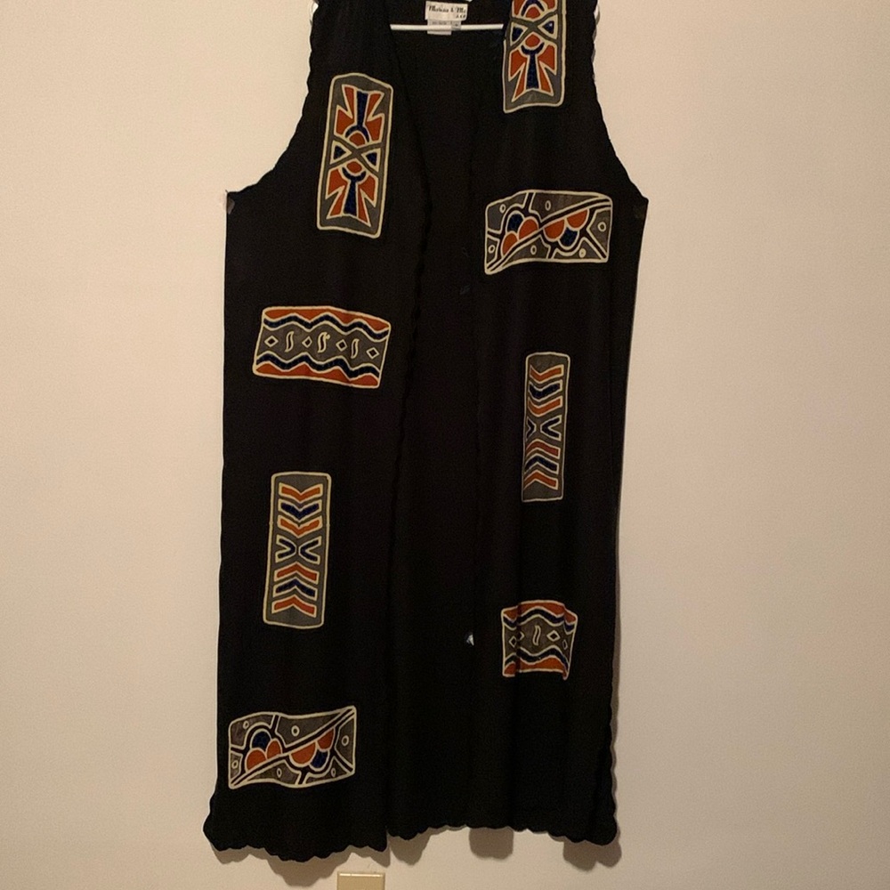 Marcia & Me & Co.Funky Cut-Away Laganlook Duster Cardigan
